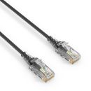 Premium Slim Cat.6 Patchkabel, RJ45, UTP, LSZH – 0,25m, schwarz