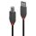 0.5m USB 2.0 Typ A an B Kabel, Anthra Line