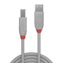 1m USB 2.0 Typ A an B Kabel, Anthra Line, Grau