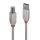 1m USB 2.0 Typ A an B Kabel, Anthra Line, Grau