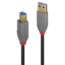 2m USB 3.2 Typ A an B Kabel, 5GBit/s, Anthra Line