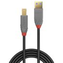 2m USB 3.2 Typ A an B Kabel, 5GBit/s, Anthra Line