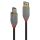 3m USB 3.2 Typ A an B Kabel, 5GBit/s, Anthra Line