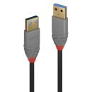 3m USB 3.2 Typ A Kabel, 5GBit/s, Anthra Line