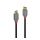 1m USB 2.0 Typ C an Micro-B Kabel, Anthra Line (Lindy 36891)