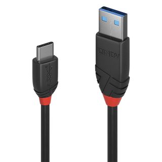 0.15m USB 3.2 Typ A an C Kabel, 10GBit/s, Black Line