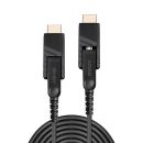 10m Fibre Optic Hybrid Micro-HDMI 4K60 Kabel mit abnehmbaren HDMI- & DVI-Steckern