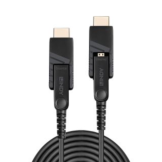 20m Fibre Optic Hybrid Micro-HDMI 4K60 Kabel mit abnehmbaren HDMI- & DVI-Steckern