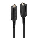 100m Fibre Optic Hybrid Micro-HDMI 4K60 Kabel mit abnehmbaren HDMI- & DVI-Steckern